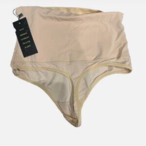 Hey Girl Tan/Cream Thong Shaper Underwear Size Small With Tags